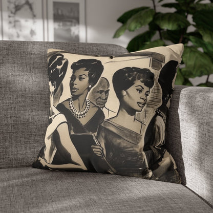 Vintage Ladies Pillow - Afrocentric Art by The Trini Gee