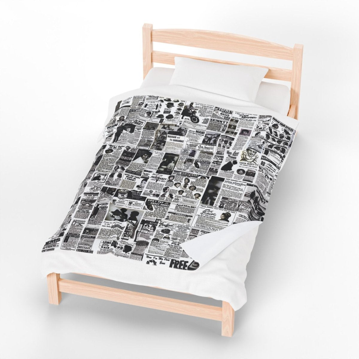 Vintage Newspaper Blanket - The Trini Gee