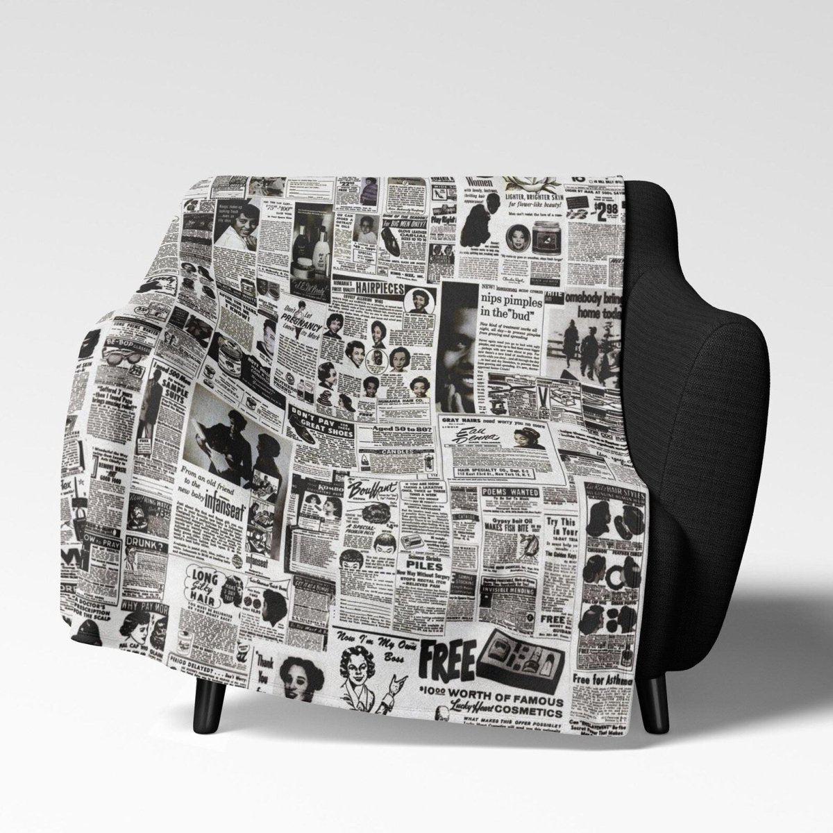 Vintage Newspaper Blanket - The Trini Gee