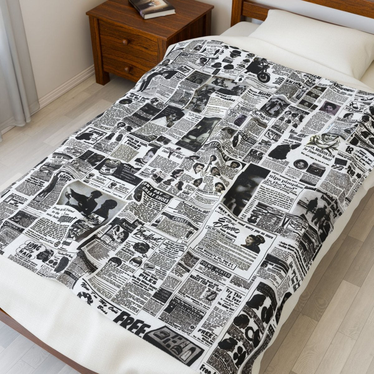 Vintage Newspaper Blanket - The Trini Gee