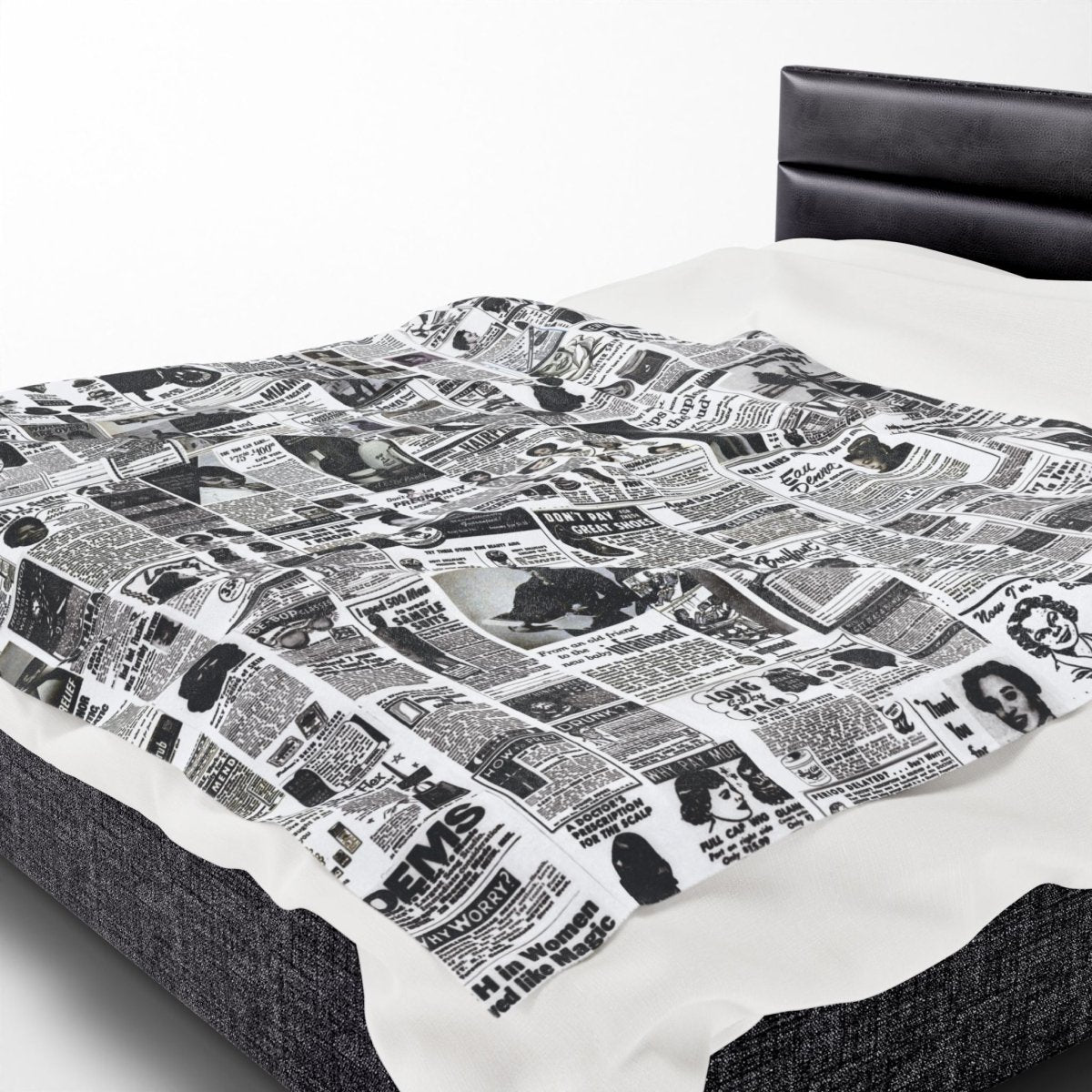Vintage Newspaper Blanket - The Trini Gee