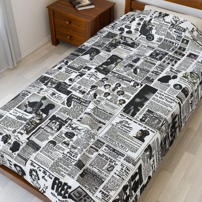 Vintage Newspaper Blanket - The Trini Gee