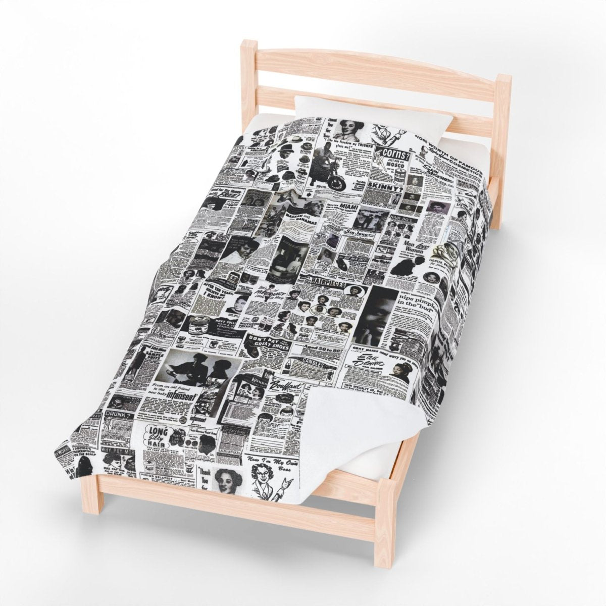 Vintage Newspaper Blanket - The Trini Gee