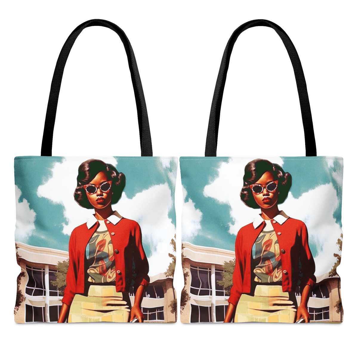 Vintage Style Tote Bag - Afrocentric Art by The Trini Gee