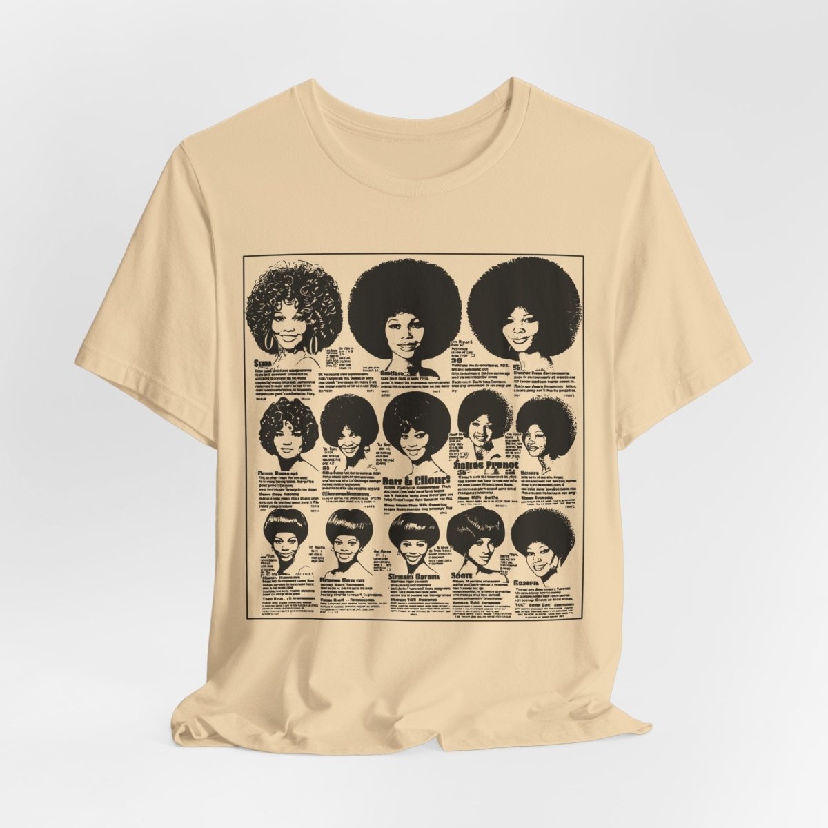 Vintage Wig Ad Shirt - Afrocentric Art by The Trini Gee
