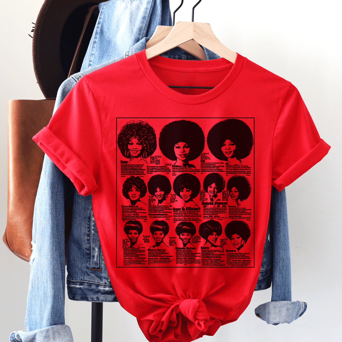 Vintage Wig Ad Shirt - Afrocentric Art by The Trini Gee
