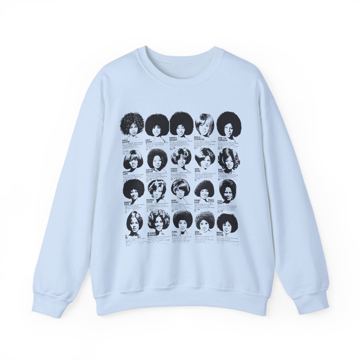 Vintage Wig Ad Sweatshirt - Afrocentric Art by The Trini Gee