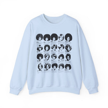Vintage Wig Ad Sweatshirt - Afrocentric Art by The Trini Gee