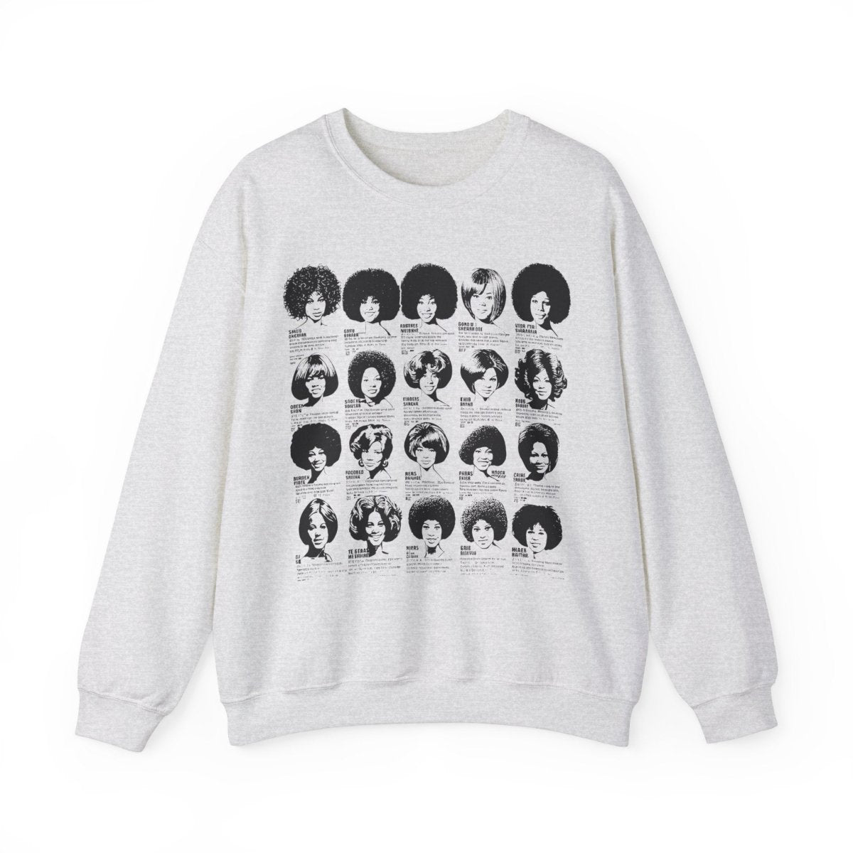 Vintage Wig Ad Sweatshirt - Afrocentric Art by The Trini Gee