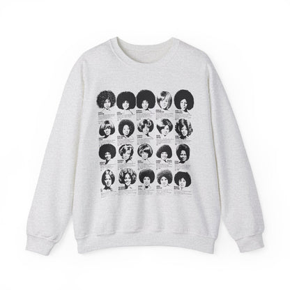 Vintage Wig Ad Sweatshirt - Afrocentric Art by The Trini Gee