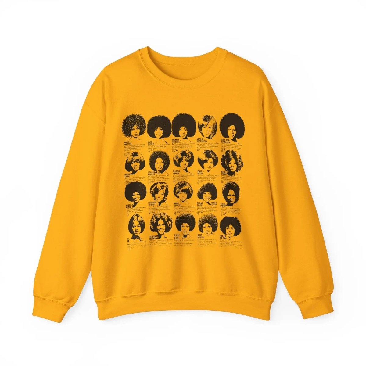 Vintage Wig Ad Sweatshirt - Afrocentric Art by The Trini Gee