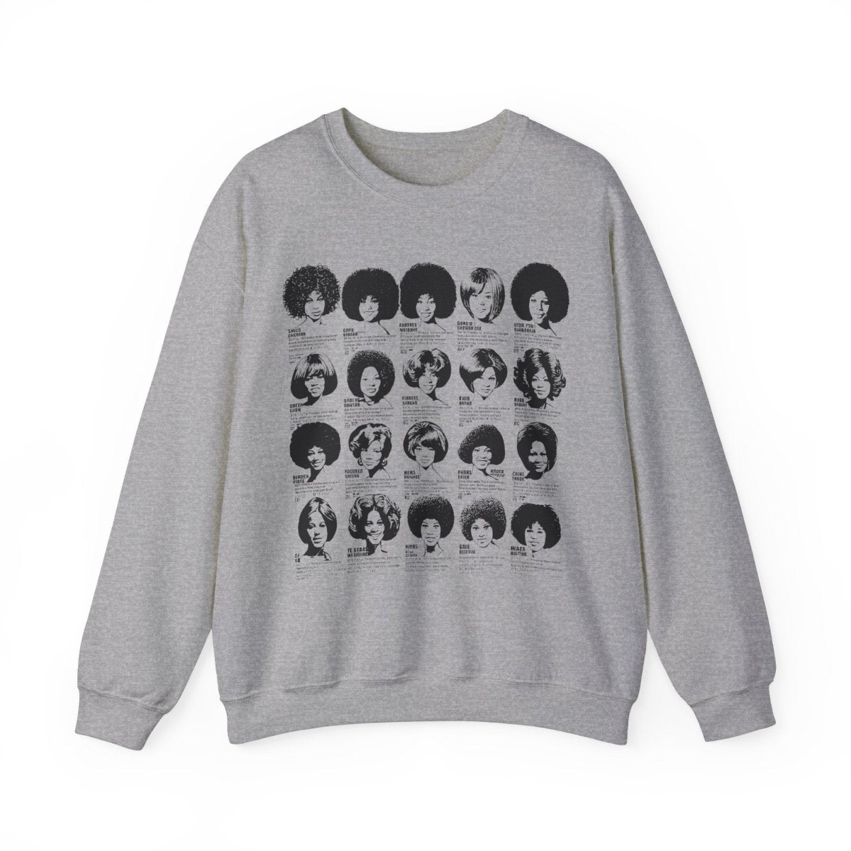 Vintage Wig Ad Sweatshirt - Afrocentric Art by The Trini Gee