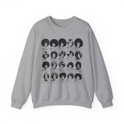 Vintage Wig Ad Sweatshirt - Afrocentric Art by The Trini Gee