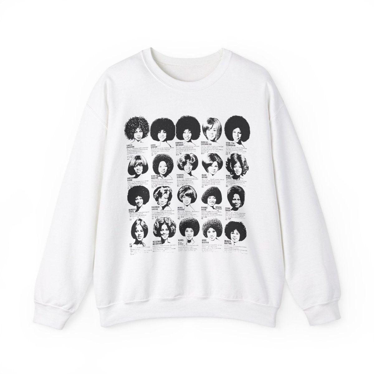 Vintage Wig Ad Sweatshirt - Afrocentric Art by The Trini Gee