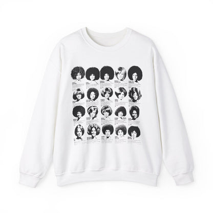 Vintage Wig Ad Sweatshirt - Afrocentric Art by The Trini Gee