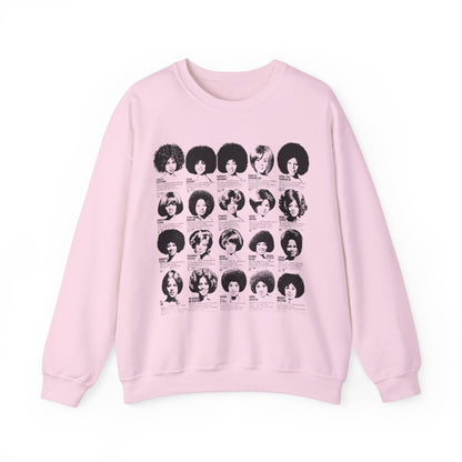Vintage Wig Ad Sweatshirt - Afrocentric Art by The Trini Gee