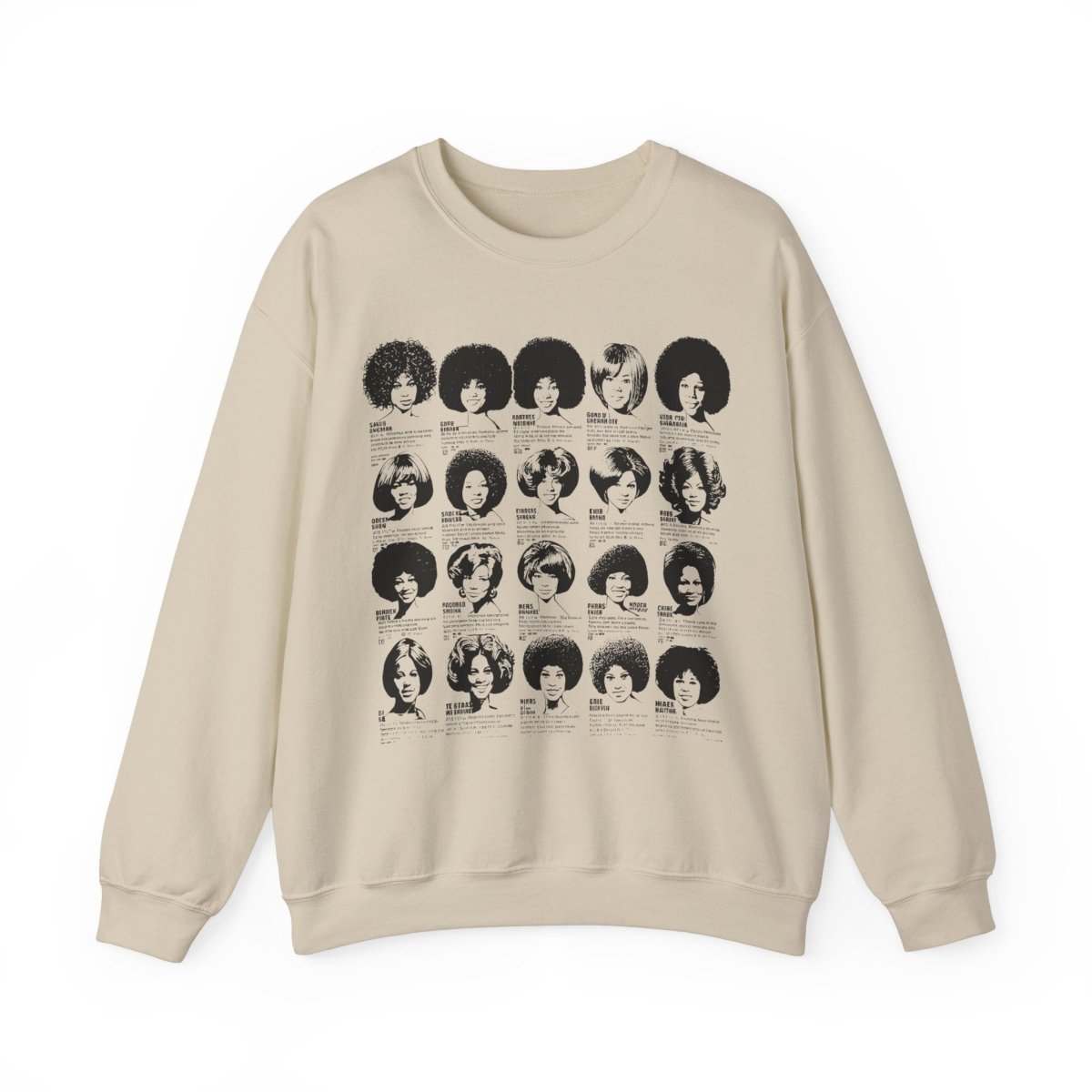 Vintage Wig Ad Sweatshirt - Afrocentric Art by The Trini Gee