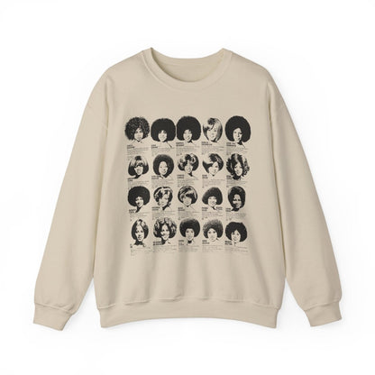 Vintage Wig Ad Sweatshirt - Afrocentric Art by The Trini Gee
