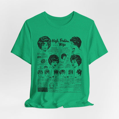 Vintage Wig Ad T-shirt - Afrocentric Art by The Trini Gee