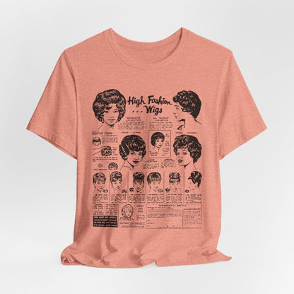 Vintage Wig Ad T-shirt - Afrocentric Art by The Trini Gee