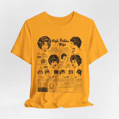 Vintage Wig Ad T-shirt - Afrocentric Art by The Trini Gee
