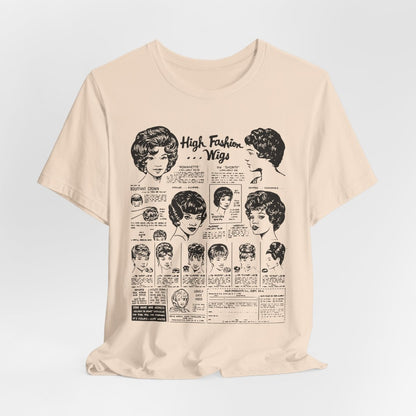 Vintage Wig Ad T-shirt - Afrocentric Art by The Trini Gee