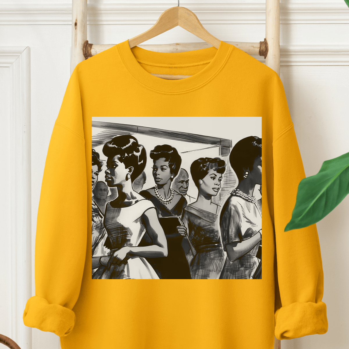 Vintage Women Sweatshirt - Afrocentric Art by The Trini Gee