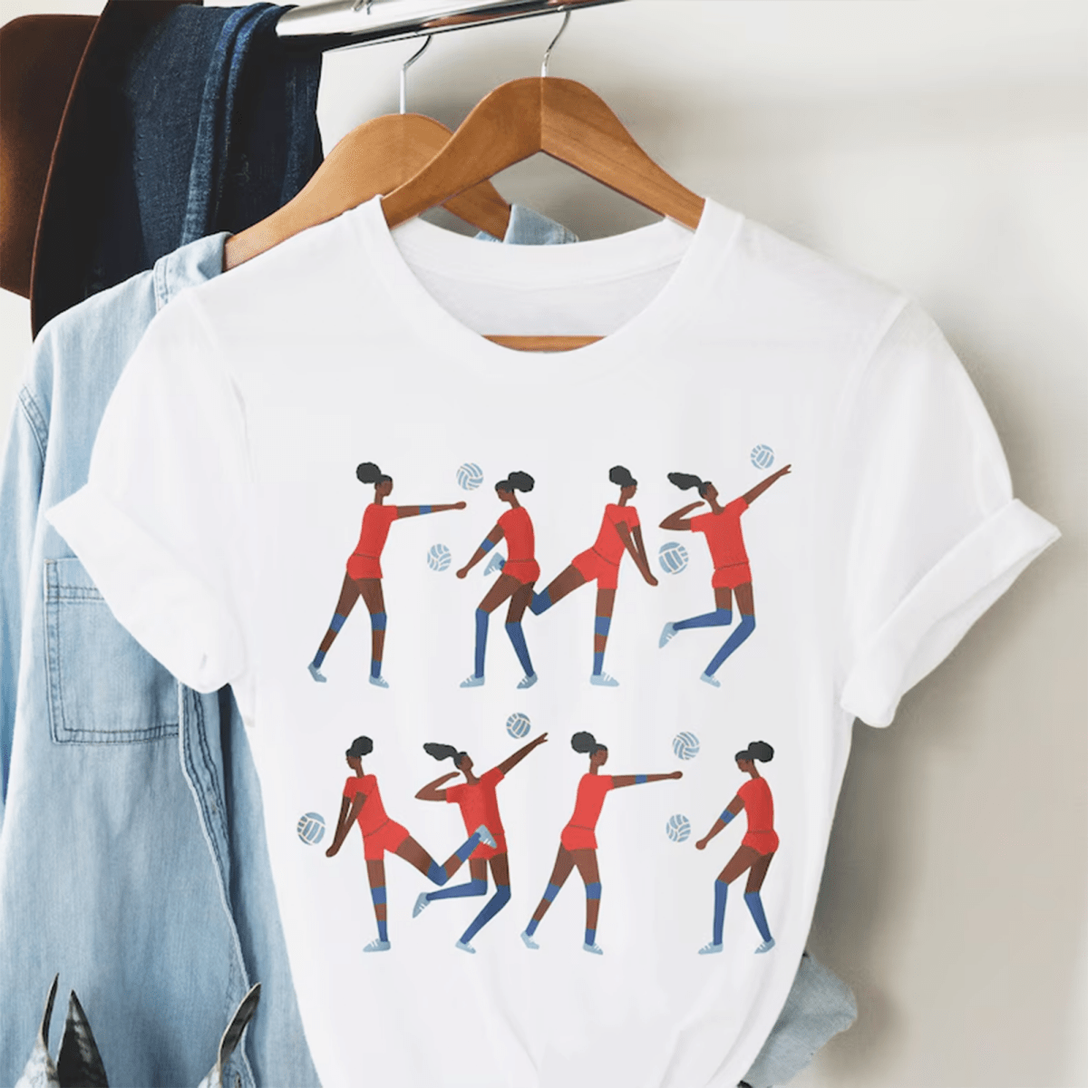 Volleyball Girls Shirt - Afrocentric Art by The Trini Gee