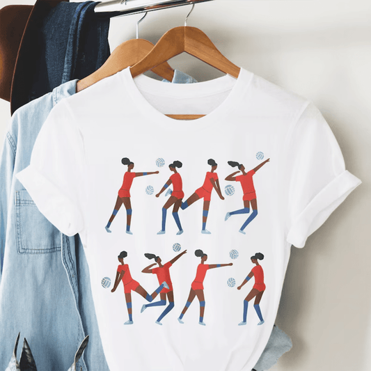 Volleyball Girls Shirt - Afrocentric Art by The Trini Gee