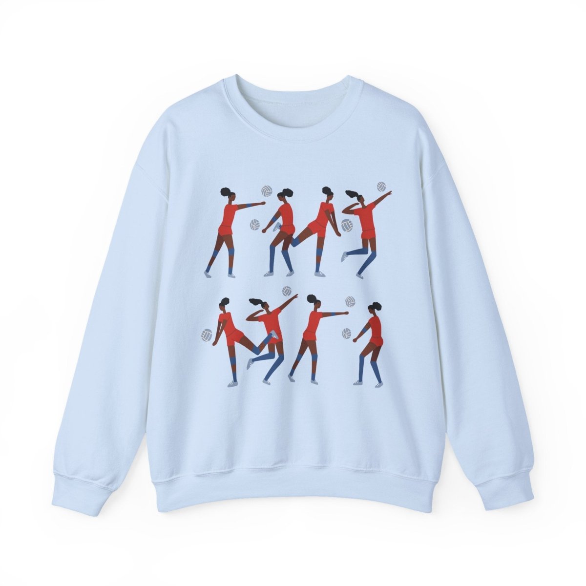 Volleyball Girls Sweatshirt - Afrocentric Art by The Trini Gee