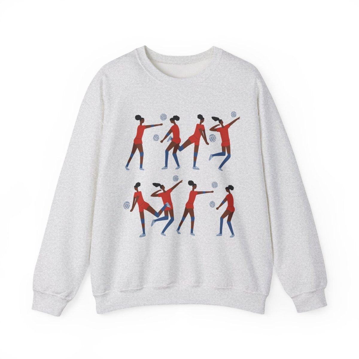Volleyball Girls Sweatshirt - Afrocentric Art by The Trini Gee