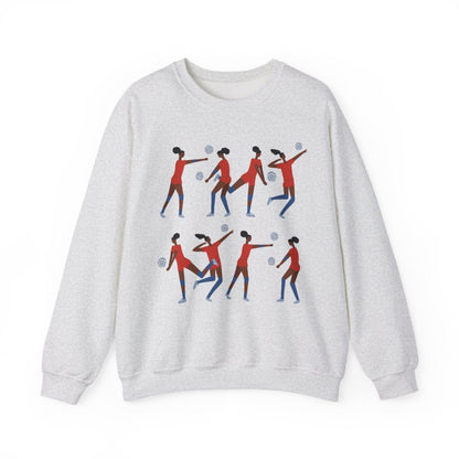 Volleyball Girls Sweatshirt - Afrocentric Art by The Trini Gee