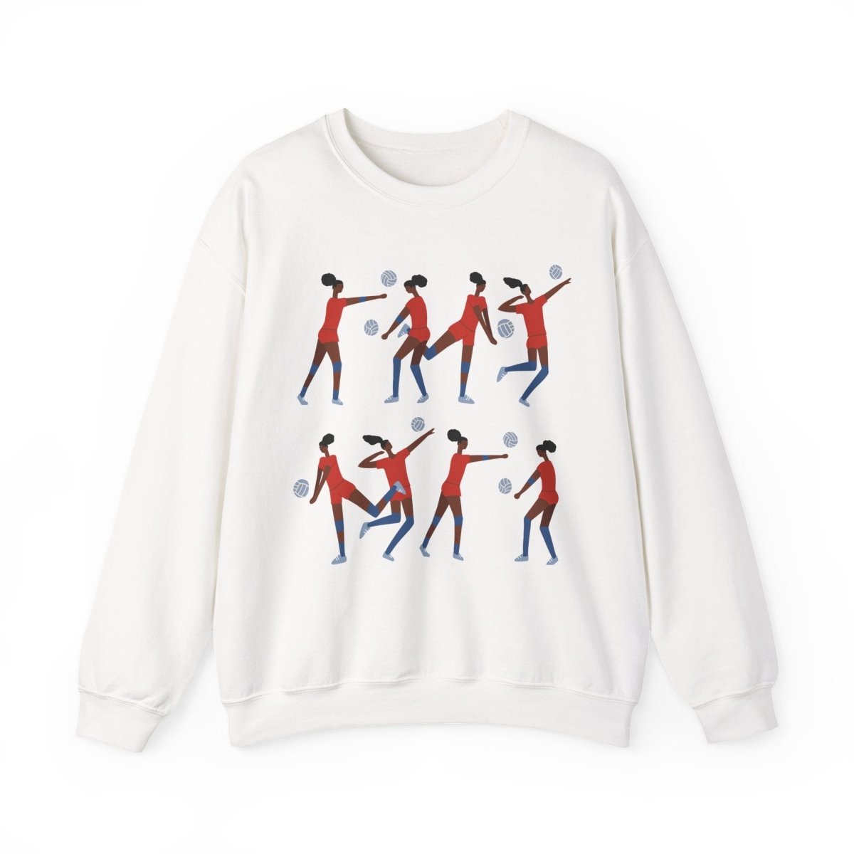 Volleyball Girls Sweatshirt - Afrocentric Art by The Trini Gee