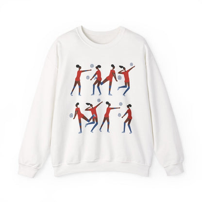Volleyball Girls Sweatshirt - Afrocentric Art by The Trini Gee