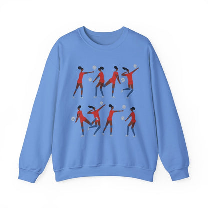 Volleyball Girls Sweatshirt - Afrocentric Art by The Trini Gee