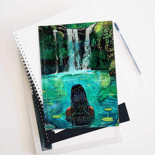 Waterfall Vibes Journal - Afrocentric Art by The Trini Gee