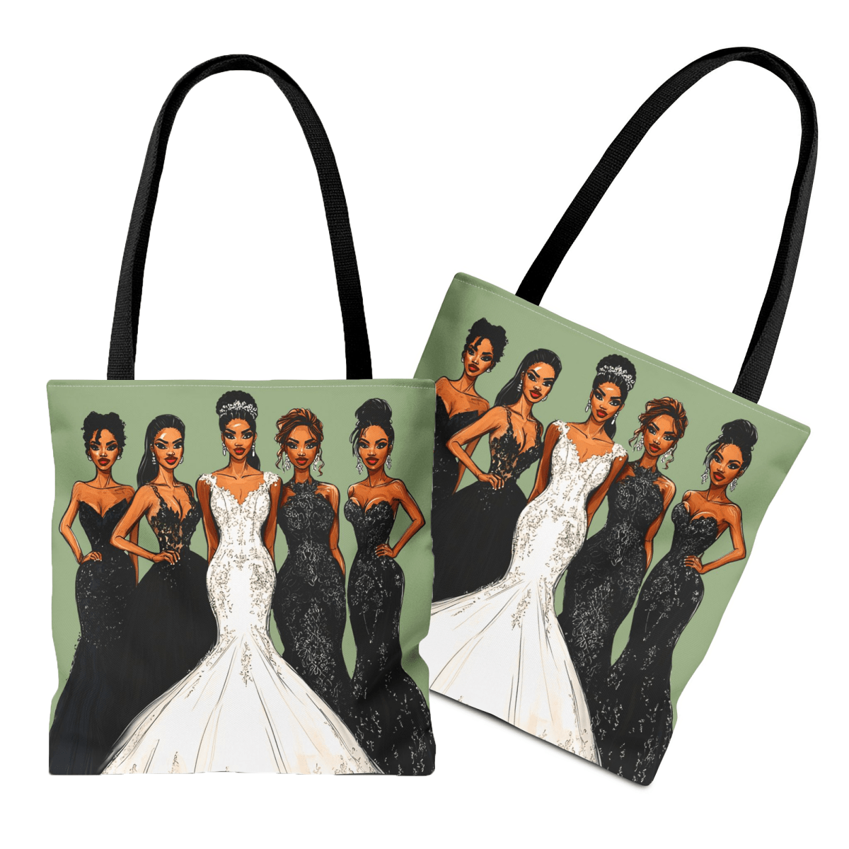 Wedding Bride Tote Bag - Afrocentric Art by The Trini Gee