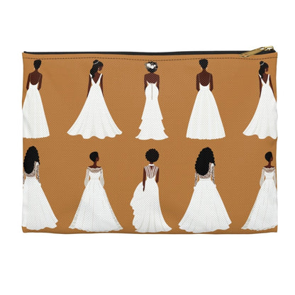 Wedding Brides Accessory Pouch - Afrocentric Art by The Trini Gee