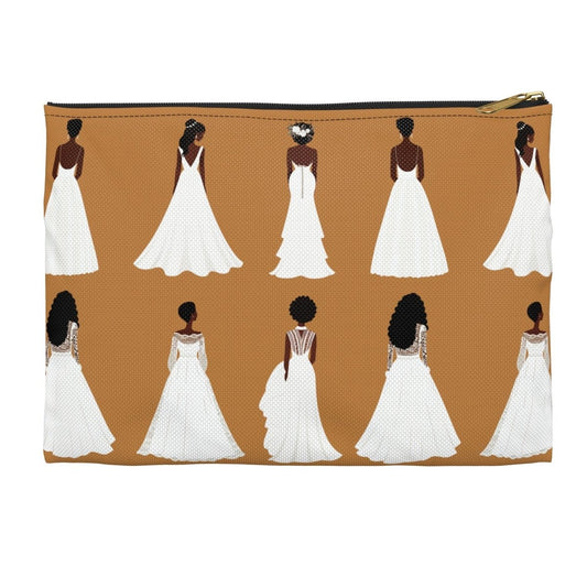 Wedding Brides Accessory Pouch - Afrocentric Art by The Trini Gee