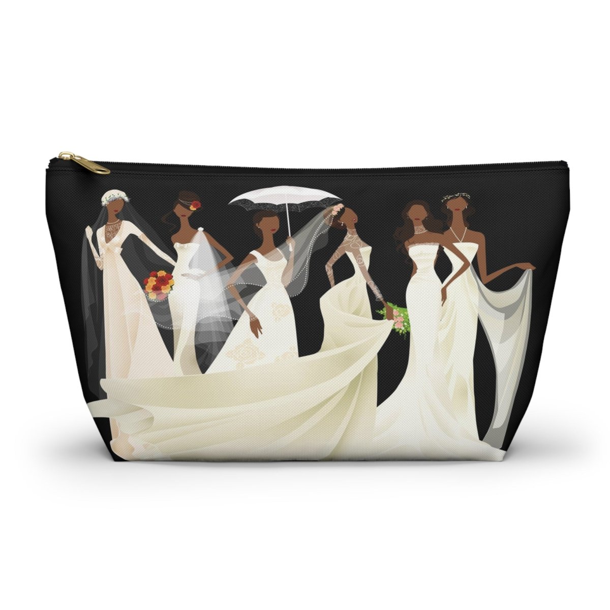 Wedding Brides T - bottom Accessory Pouch - Afrocentric Art by The Trini Gee