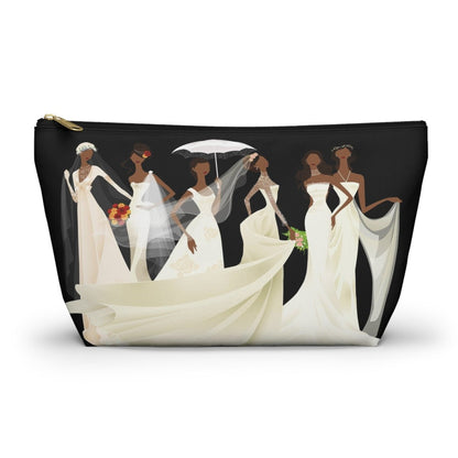 Wedding Brides T - bottom Accessory Pouch - Afrocentric Art by The Trini Gee