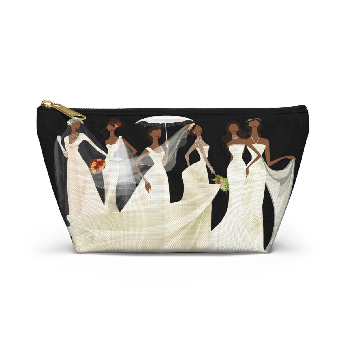 Wedding Brides T - bottom Accessory Pouch - Afrocentric Art by The Trini Gee