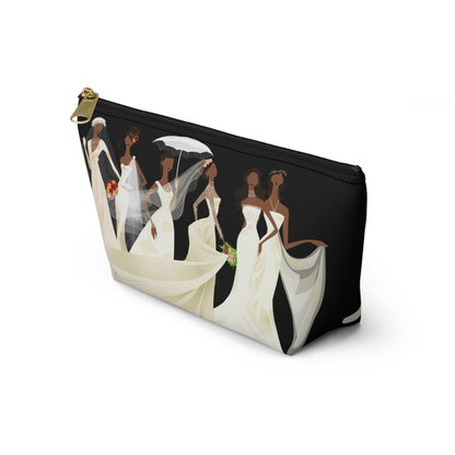 Wedding Brides T - bottom Accessory Pouch - Afrocentric Art by The Trini Gee