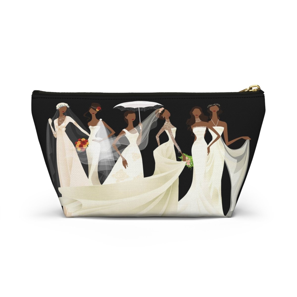 Wedding Brides T - bottom Accessory Pouch - Afrocentric Art by The Trini Gee