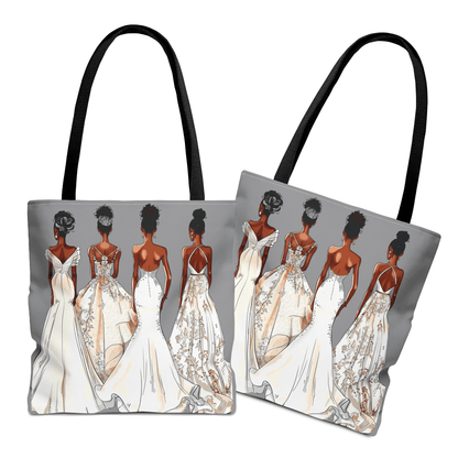 Wedding Brides Tote Bag - Afrocentric Art by The Trini Gee