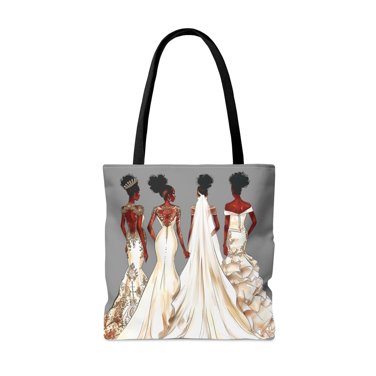 Wedding Brides Tote Bag - Afrocentric Art by The Trini Gee