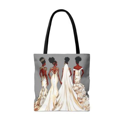 Wedding Brides Tote Bag - Afrocentric Art by The Trini Gee