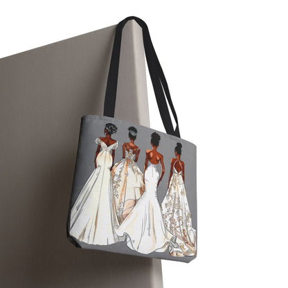 Wedding Brides Tote Bag - Afrocentric Art by The Trini Gee