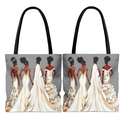 Wedding Brides Tote Bag - Afrocentric Art by The Trini Gee