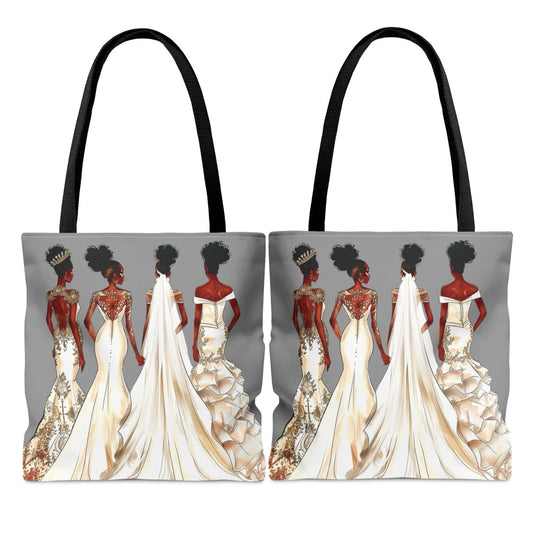 Wedding Brides Tote Bag - Afrocentric Art by The Trini Gee